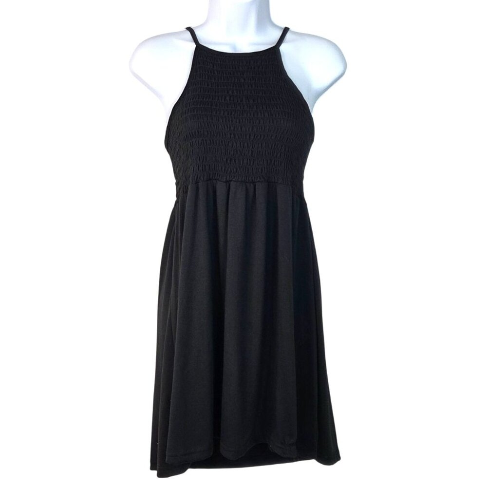 Black Sleeveless Smocked Dress By 5 More Minutes Medium Nap Dress LBD